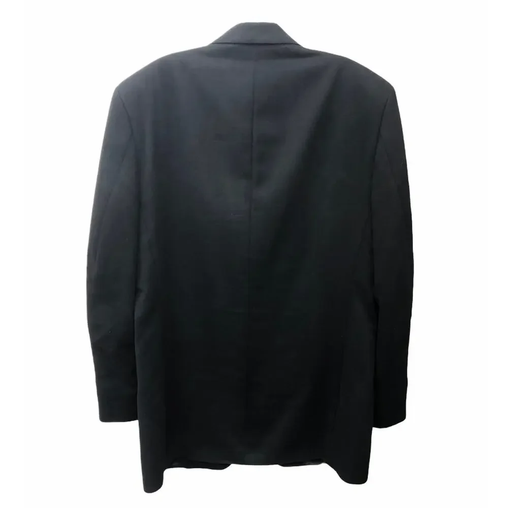 Bachrach Black Micro Suede Sport Coat Suit Jacket 42L T